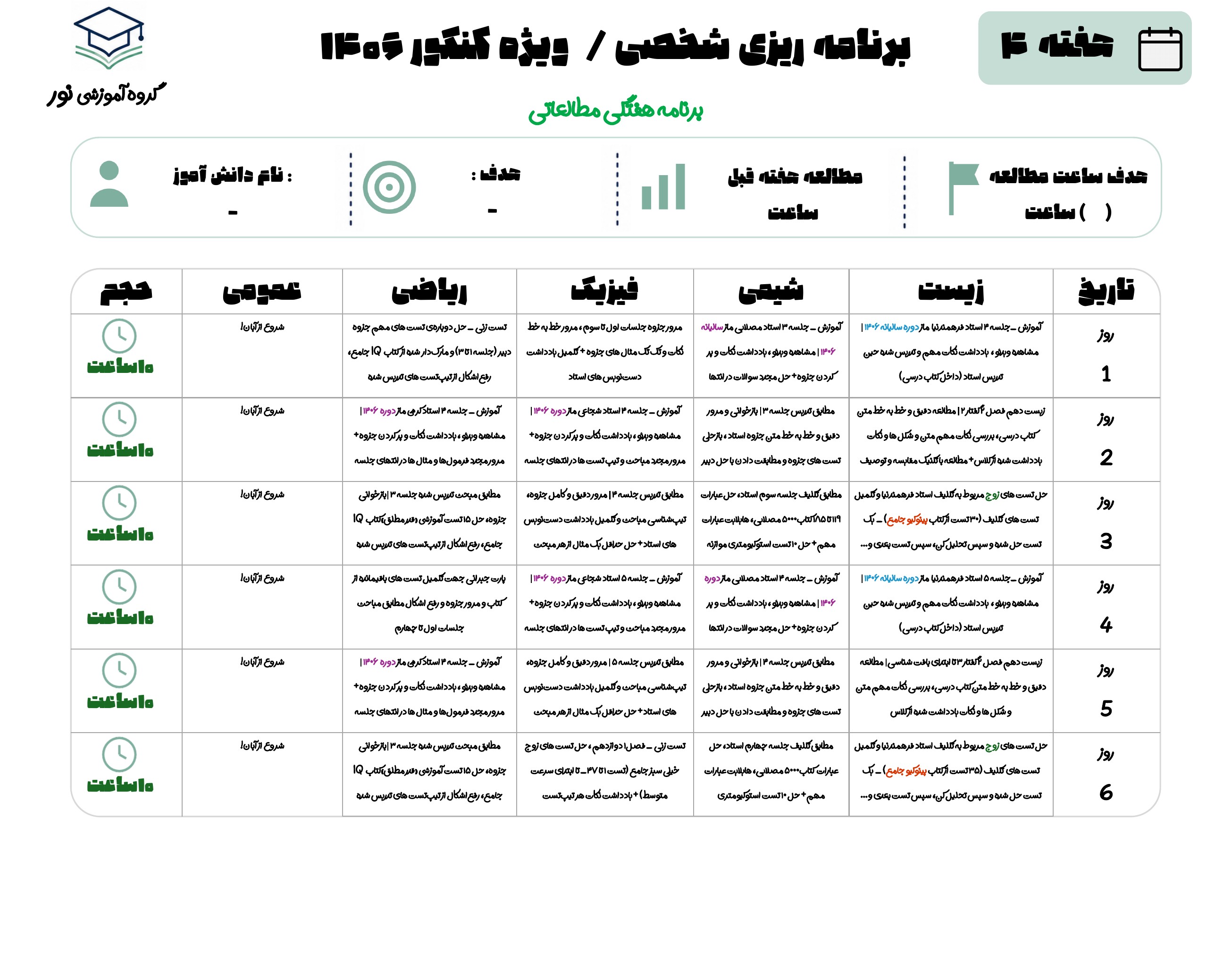 نمونه برنامه مهلا بلوچی