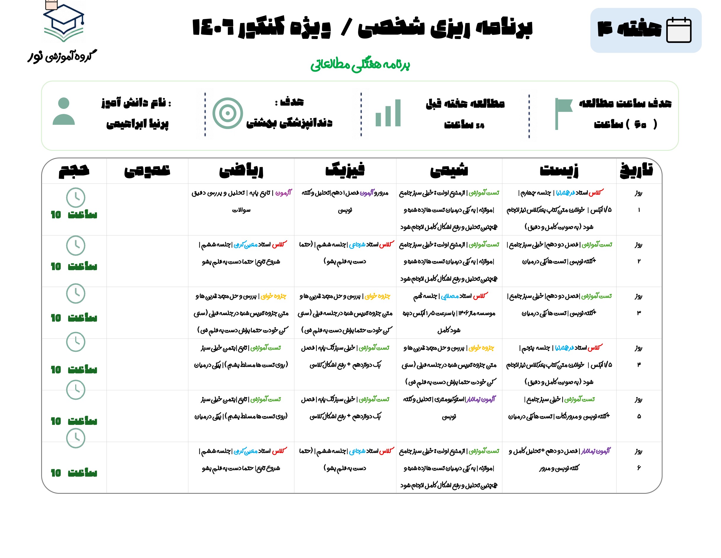 نمونه برنامه عرشیا حسینی