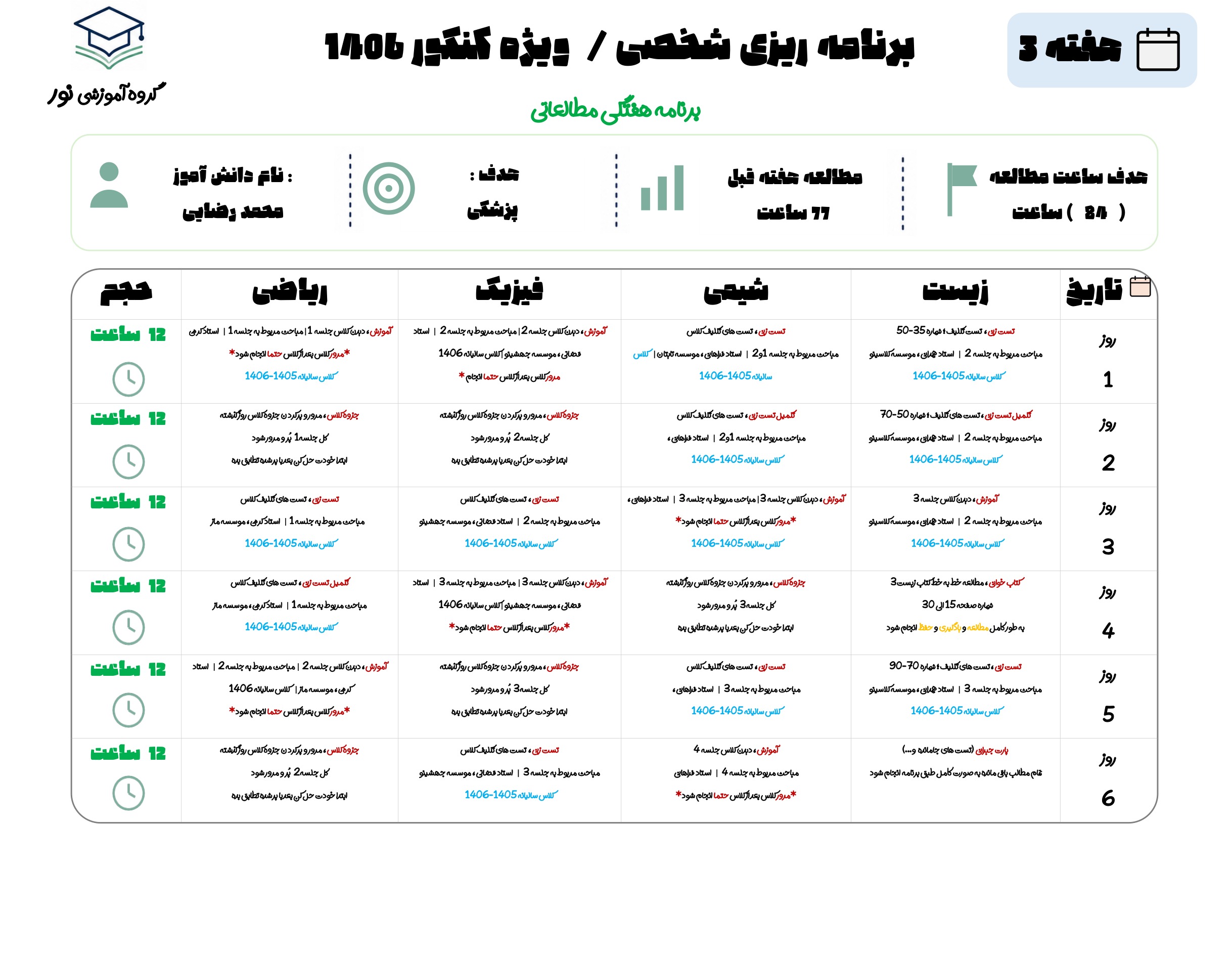 نمونه برنامه حسین شاکری